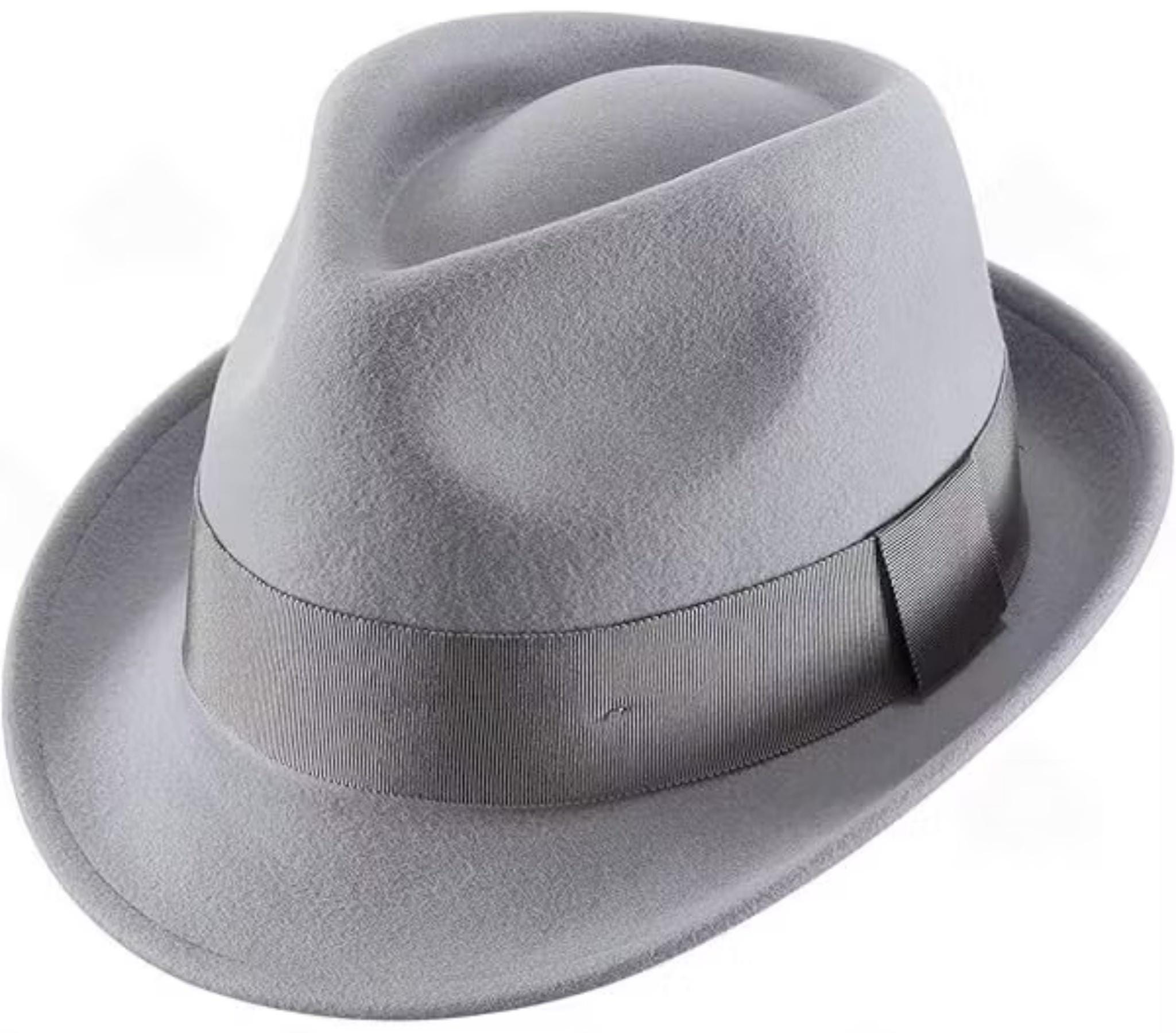 Wool Felt Fedora Hat: Pinched Crown with Grosgrain Ribbon Band - Image 20