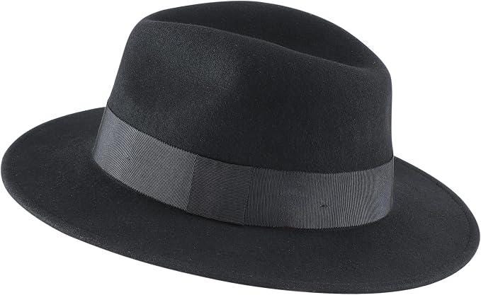 Wool Fedora Hat | Unisex Wide Brim Hat | Classic Ribbon Band - Image 10