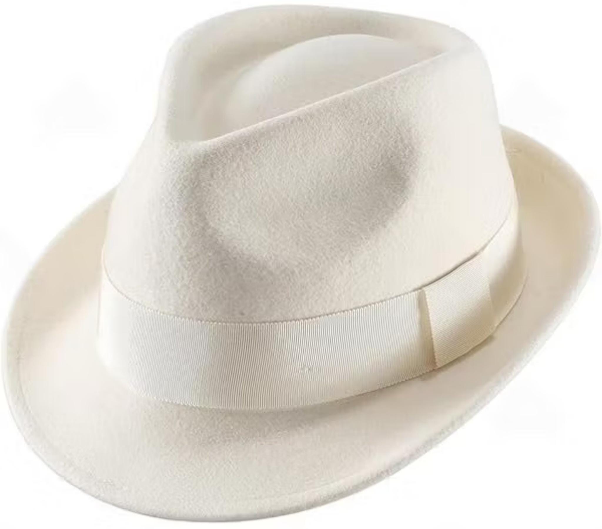 Wool Felt Fedora Hat: Pinched Crown with Grosgrain Ribbon Band - Image 17