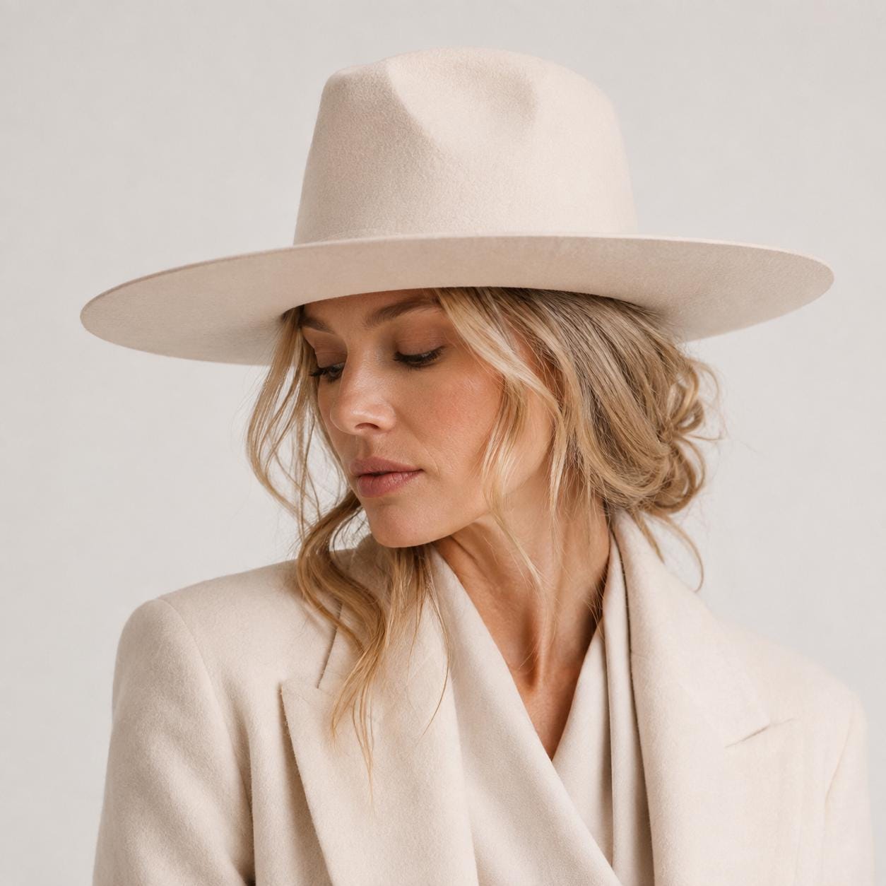 Wool Rancher Hat: Teardrop Crown Cowboy Hat, Adjustable Fit - Image 2