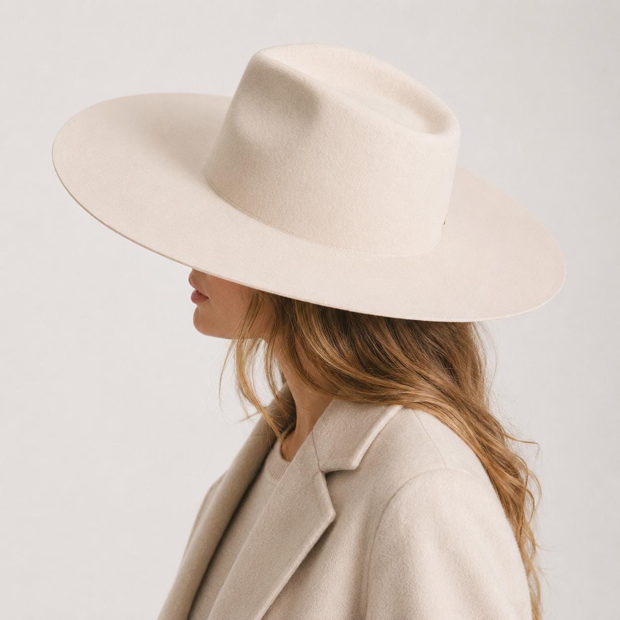 Wool Rancher Hat: Teardrop Crown Cowboy Hat, Adjustable Fit - Image 3