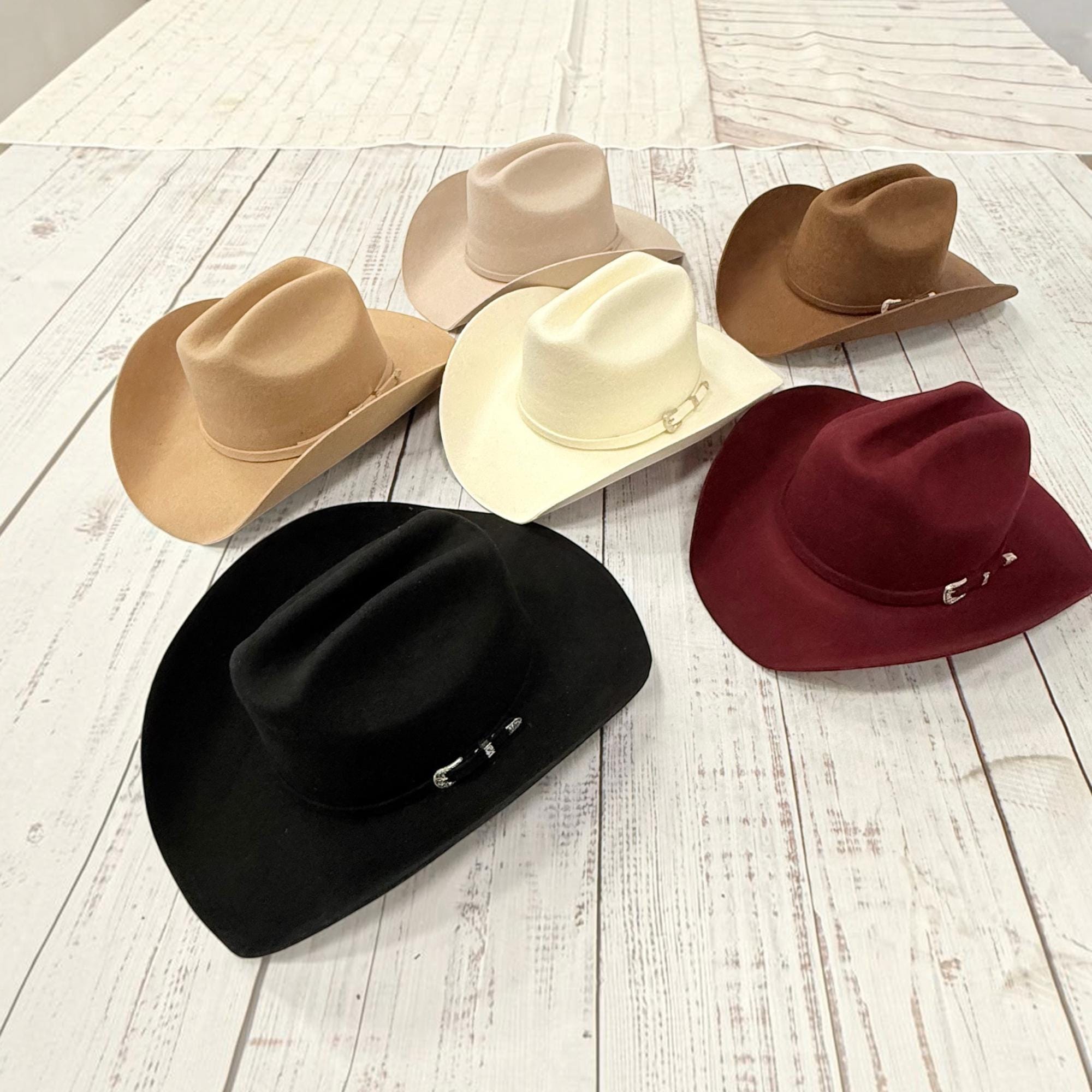 Wool Cattleman Cowboy Hat with Western Buckle - Image 9