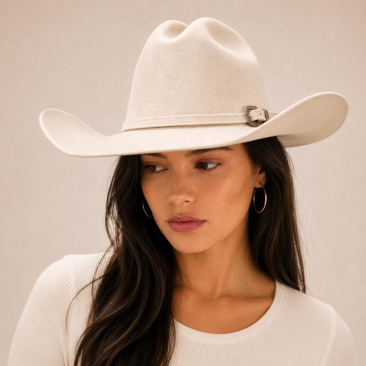 Wool Cattleman Cowboy Hat with Western Buckle