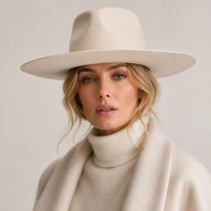 Wool Rancher Hat: Teardrop Crown Cowboy Hat, Adjustable Fit