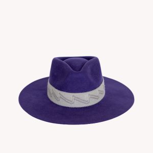 Purple Wool Blend Western Cowboy Brim Hat