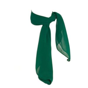 Forest Green Chiffon Scarf with Lightweight Chiffon Finish