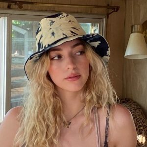 Denim Fedora Hat with Tie Dye Finish