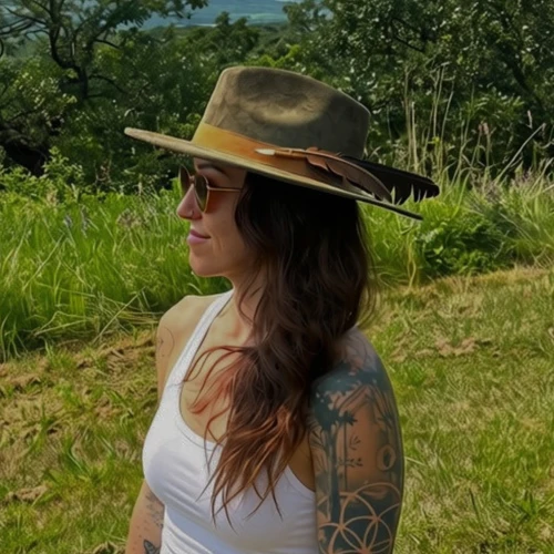 Customer wearing a hat
